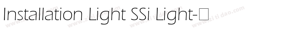Installation Light SSi Light字体转换